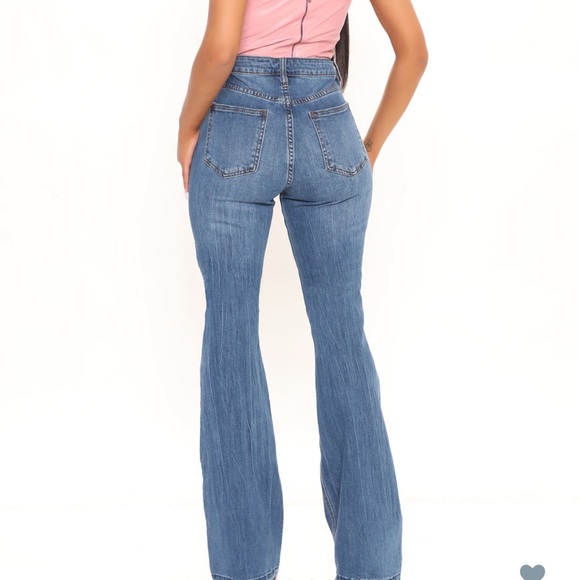 Ripped stretch flare jeans - Picture 2 of 6